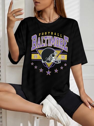 Oversized Football Shirts Women Game Day Tshirt Football Outfits Team Fan Gifts Tee Tops3