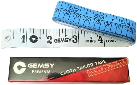 GEMSY inch tape for measurement for body | Tailoring Tape For Sewing Fabric, Dressmaking, Fashion Designer Clothing, Measuring Rulerfor Chest, Hips, Waist, Fitness