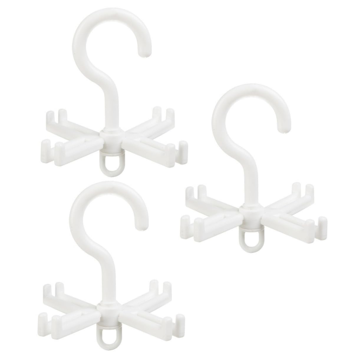 Happyyami 3pcs Multi Purpose Hanger Rotatable Laundry Drying Rack for Efficient Clothes and Scarf Storage Lightweight and Household Organizer