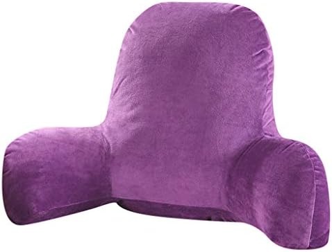 CENGNIAN Reading Pillow, Standard Bed Pillow with Armrest, Back Backrest for Sitting in Bed, Reading & Bed Rest Pillows, Solid Color Back Pillow for Bed, Bed Chair Arm Pillow (Purple)