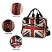 Insulated Lunch Bag for Women Men Vintage Uk England Flag Union Jack Lunch Box Reusable Lunch Cooler Bag Large Lunch Tote Bag for Work Picnic Travel School