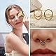 LunarCharm 2 Stück Gold und Silber Gestapelter Septumring, 16G Creolen, 316L Stainless Steel, 12mm Klapp-Septum-Clicker, Nasenring-Piercing, Körper Piercing Lippenringe