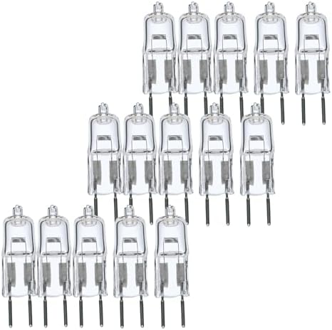 Satco S3160 Halogen Bulbs – 35W, Clear T4, GY6.35 Base – 12V (10-Pack)