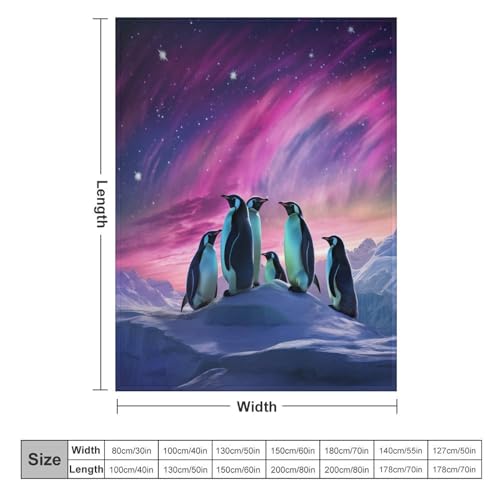 Couverture pingouin chaude contre le froid nocturne sur lit et sofa - 6