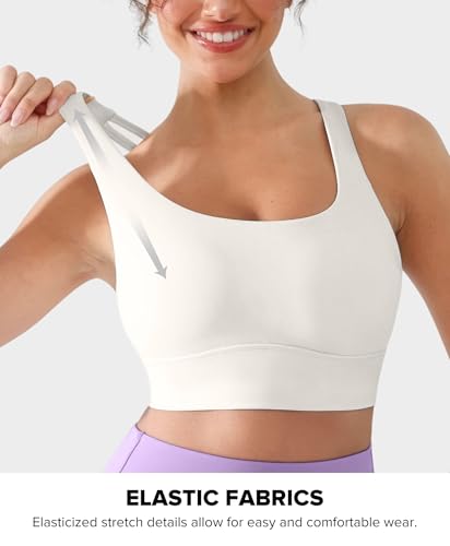 Image of BRXL High Support Padded Sports Bra for Women Buttery Soft Criss Cross Back Strappy Workout Athletic Running Gym Bra