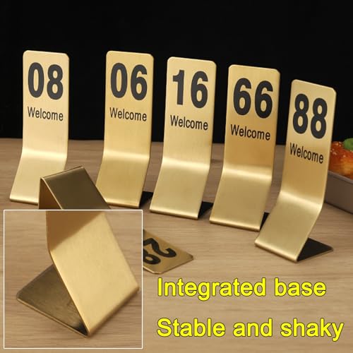 Numéros de table de restaurant 1-20 en acier inoxydable - 5