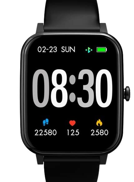 Image of TIMEX Fit 2.0 smartwatch with Bluetooth Calling, SPO2 and Blood Pressure Monitor, Metal Body, Continuous Heart Rate Monitor, Sleep Tracking and Multiple Watch Faces-Black