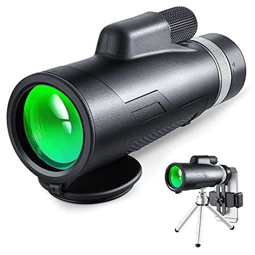 Telescopio monocular 12x60 para evitar imágenes borrosas en acampada y observar aves