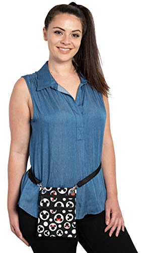 Disney Passport Crossbody Bag Mickey & Minnie Icon Print Travel Black (Multicolor) #TOP3