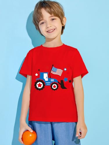 Boys 4th of July Shirt Girls American Flag Tees Toddler Kids USA Flag Independence Day Patriotic Kids Short Sleeve T-Shirt2