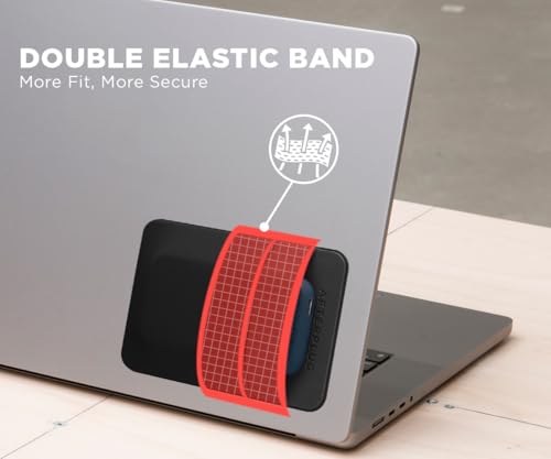 Afterplug 2-Fächer Haftende Festplattenhalterung für Laptop, Aufklebbare Tasche für externe portable SSD, HDD, schlanke Maus und Kabel (Klein - passt für SSD)