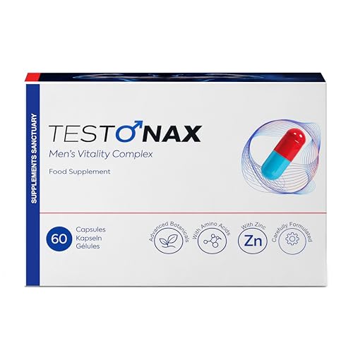 TESTONAX Männer Vitalitätskomplex Botanische & Aminosäure-Formel mit Zink 60 Kapseln Nahrungsergänzungsmittel