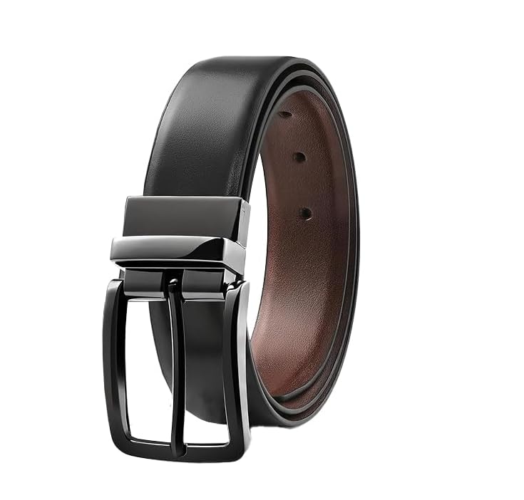 darkleatheris Men's Italian Leather Revarsable Turning Buckle belt-picture-14
