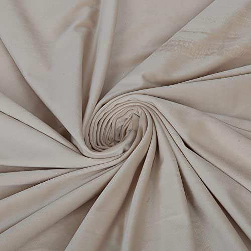 Image of High Sofa Quality Velvet Grommet Room Darkening Eyelet Long Solid Door Curtains For Living Room - Set Of 2 Pieces (9 Feet, Beige King)