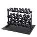 Body Solid GDR363-RFWS Dumbbell Rack with Rubber Dumbbells