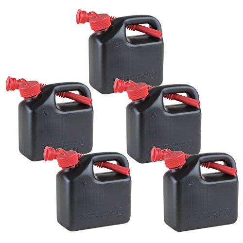 Hergestellt für BAUPROFI 5X Kraftstoff-Kanister 3 Liter schwarz 5er Set Reserve-/ Motorradkanister Benzinkanister NEU