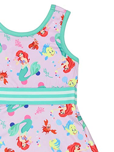 The Little Mermaid Ariel Toddler Girls Fit And Flare Ultra Soft Tank Dress (3T, Purple) #TOP4