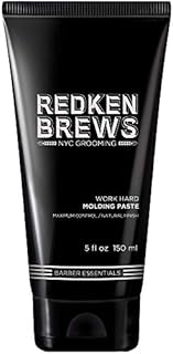 Redken Brews Molding Paste For Men, High Hold, Natural Finish, For all Hair Types, 5 Fl. Oz.
