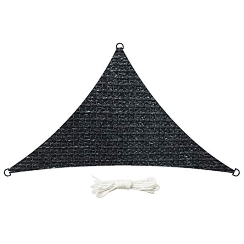 YYF Sail Shade Triangle 10' X 10' X 14.5' Sun Shade Sails UV Block for Outdoor Patio Garden, Quick Shade Heavy Duty Shade Sail (Color : Black, Size : 3mÃ—3mÃ—4.47m)