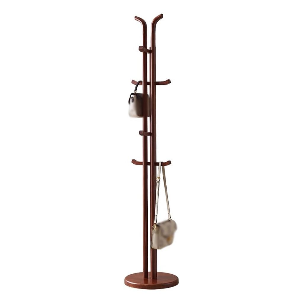AHGFTYRDT Coat Rack Freestanding Household Entrance Hanger Floor Bedroom Coat Rack Solid Wood Room Vertical Hanger Hall Tree