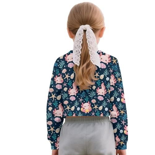 Cute Shirts for Girls Comfy Fall Tops Cropped Design Tees for Kids 5-142