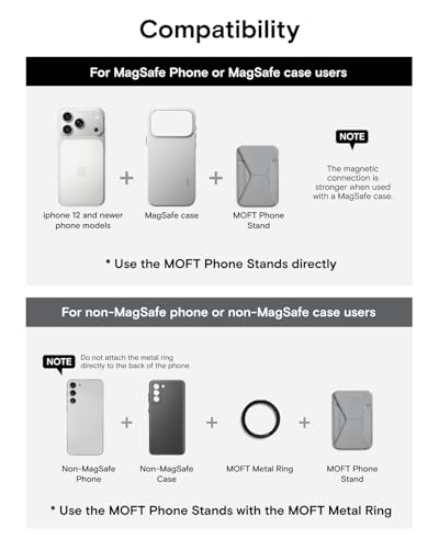 Image of MOFT Magnetic Wallet Stand Compatible with iPhone 16 /15 /14 /13 /12 Series, Angle Adjustment & MOVAS Phone Stand, Light Cement