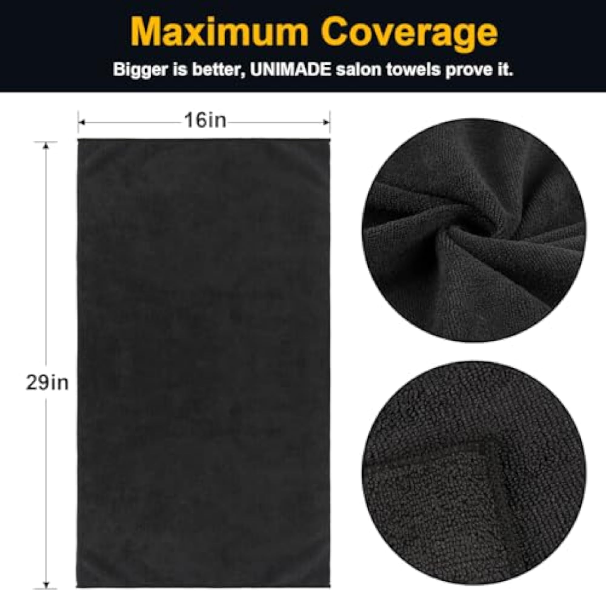 Salon Towels 48 Pack, Microfiber Barber Towel Bulk