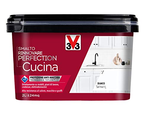 V33 Smalto Rinnovare Perfection Cucina Bianco Satinato 2 L