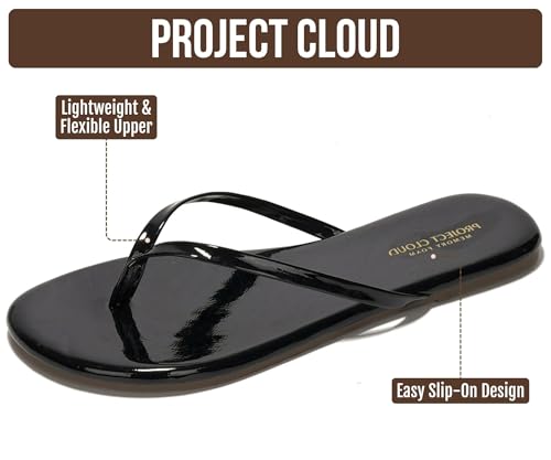 Image of Project Cloud Flip Flops for Women Footwear- Lightweight and Memory Foam Insole Sandals for Women 2026 - Durable Non-Slip Beach Essentials Flats for Women Sandals (Foundations)