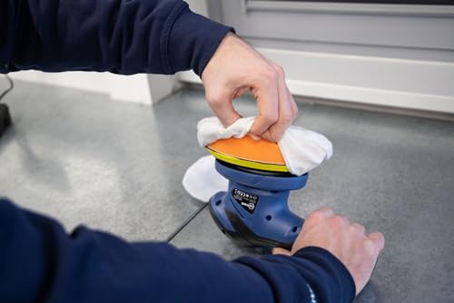 cartrend Polierhauben-Set 180mm Zubehörset für Poliermaschinen mit 180 mm Polierteller, Polierpads aus 1x Webpelz 1x Frottee zum Auftragen und Auspolieren, zweiteiliges Set, waschbar, weiß