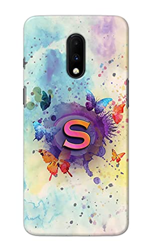 Image of PRINTFIDAA� Printed Hard Back Cover Case for OnePlus 6T | OnePlus 7 Back Cover (Alphabet S) -2808