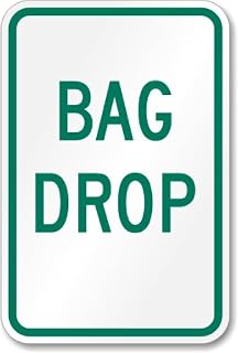 Bag Drop Golf Course Metal Tin Sign, 8x12 Inch – Safety or Decorative Wall Sign