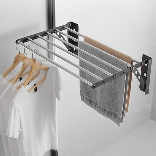 Vêtements muraux en acier inoxydable étagère extensible 50cm LWX
