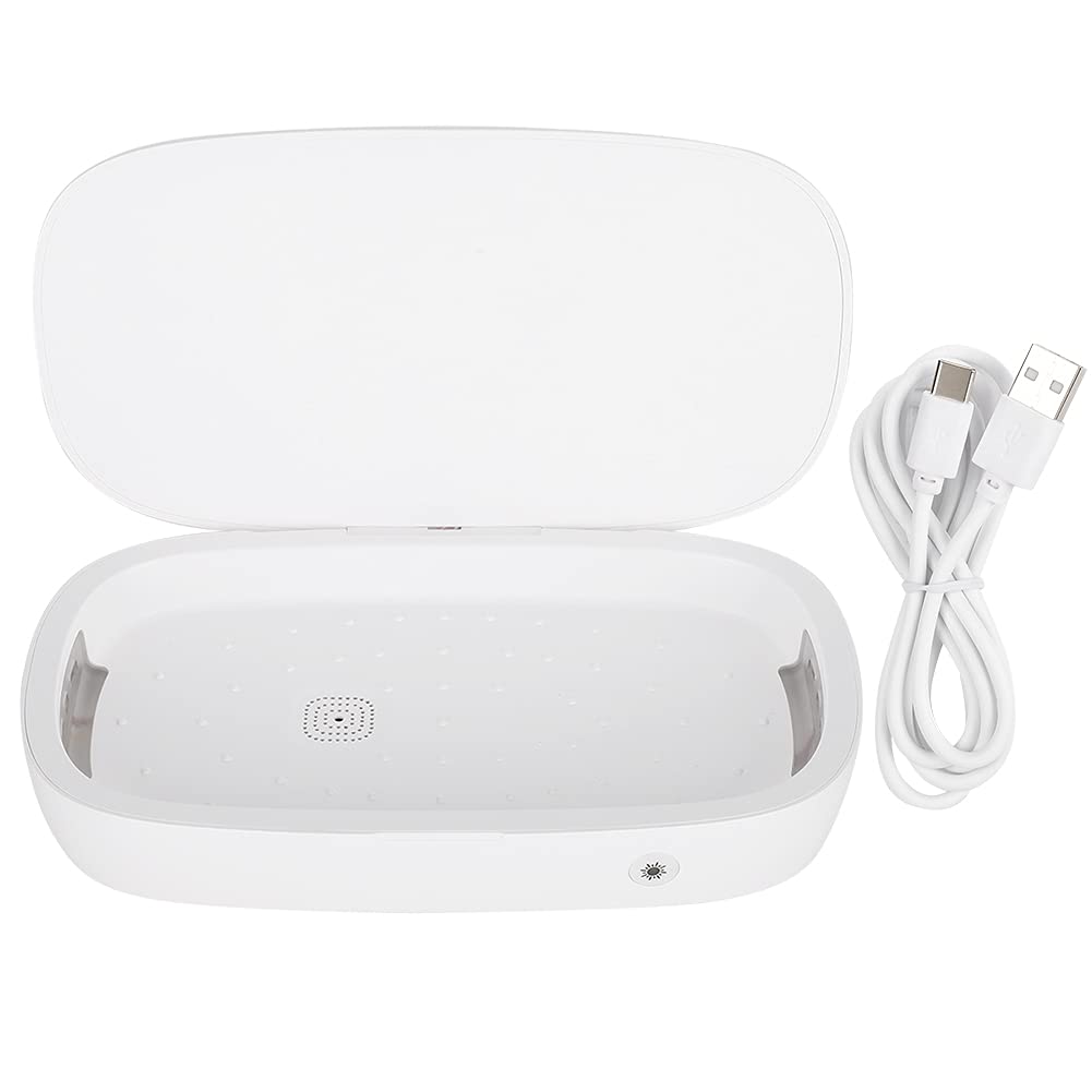 Boîte UV Portable, Étui de Désinfection avec Chargeur sans Fil pour Téléphone et Petits Objets, Coffret de Nettoyage pour Accessoires Personnels et Intérieur de Voiture