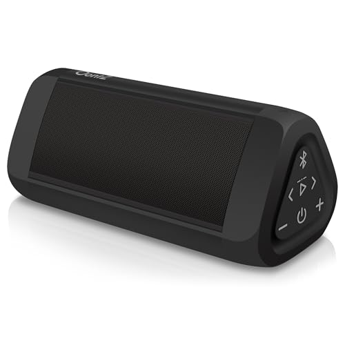 OontZ Angle 3 Ultra - Portable Bluetooth Speaker, 14 Watts, Bigger Bass, Hi-Quality Sound, 100 Ft Wireless Range, Play Two Speakers Together, IPX7 Waterproof, Home, Outdoor, Great Gift (Black)