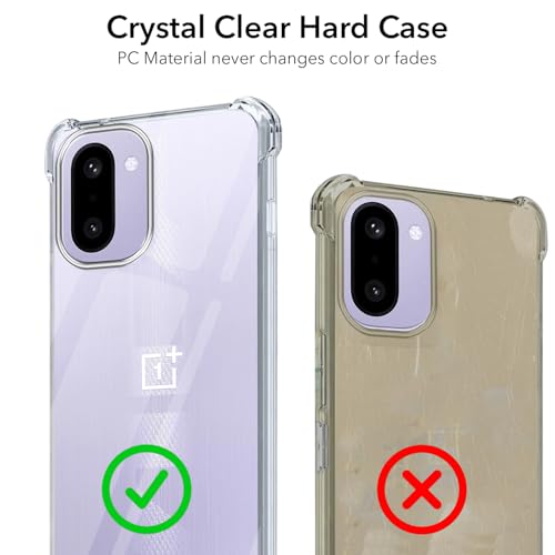 Image of Jkobi Shockproof Crystal-Clear Back Cover for OnePlus 15R (Anti Yellow Case | Drop & Camera Protection | Hard Polycarbonate)