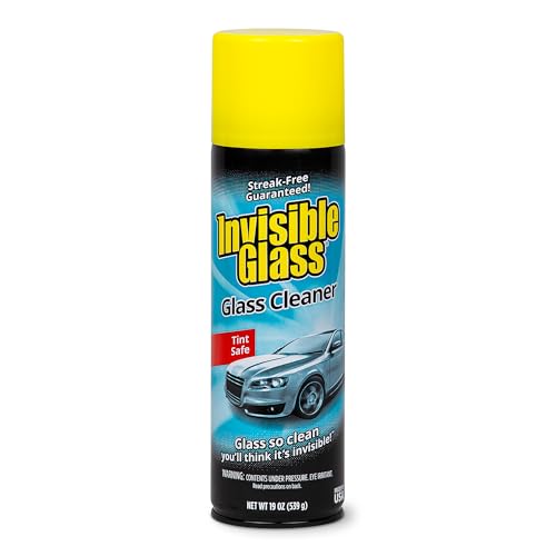 Invisible Glass 91164 Premium Aerosol Glass Cleaner Spray for Car Windshields and Windows, Automotive and Home Window Cleaner, Streak-Free, Ammonia-Free, Tint-Safe – 19 oz