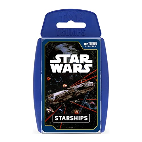 Top Trumps Juego de Cartas Star Wars Starships Classics, Juega con el Rebel X-Wing, el Destructor de Estrellas Imperial y la Fulminatrix, Educativo para más de 2 Jugadores es un Gran Regalo para