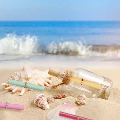 QUARKZMAN Mini Vintage Nachrichtenpapier Rollen 48Stk 5x10cm Zufällige Valentinstag Nachrichtenpapier Glückwunschpapier Für Party Geburtstag