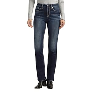 Silver Jeans Co. Women’s Avery High Rise Curvy Fit Slim Bootcut Jeans