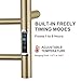 BLARALA Heated Towel Racks for Bathroom, Wall Mounted Electric Towel Warmer Racks with Timer & Temperature Control, 10 Bar Stainless Steel Towel Heater for Bathroom，Brushed Gold