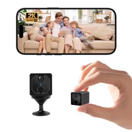 2K Mini Hidden Camera, Indoor Wireless WiFi Tiny Camera for Baby, Pet, Home