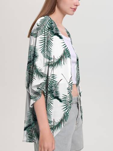 Image of Chunoy Women Short Sleeve Chiffon Kimono Beach Swimsuit Cover Up