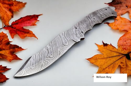 Wilson Roy 7VV Damascus Steel Full Tang Blank Blade Knife Custom Handmade thumb #8