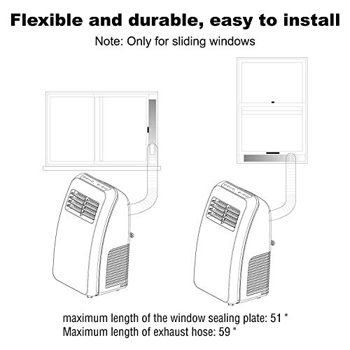 Shinco 8,000 BTU Portable Air Conditioners with Built-in Dehumidifier Function, Fan Mode, Quiet AC Unit Cools Rooms to 200 sq.ft, LED Display, Remote Control, Complete Window Mount Exhaust Kit