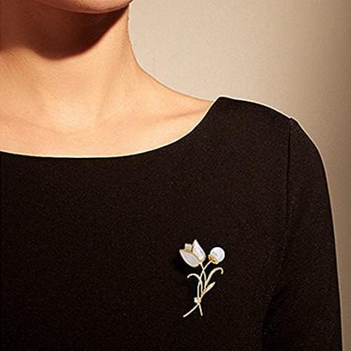 ブローチ ブーケ型ピンバッチ ファッション アクセサリー 卒業式 入学式 入園式 結婚式 パール真珠チューリップ形 レディス 超激得sale