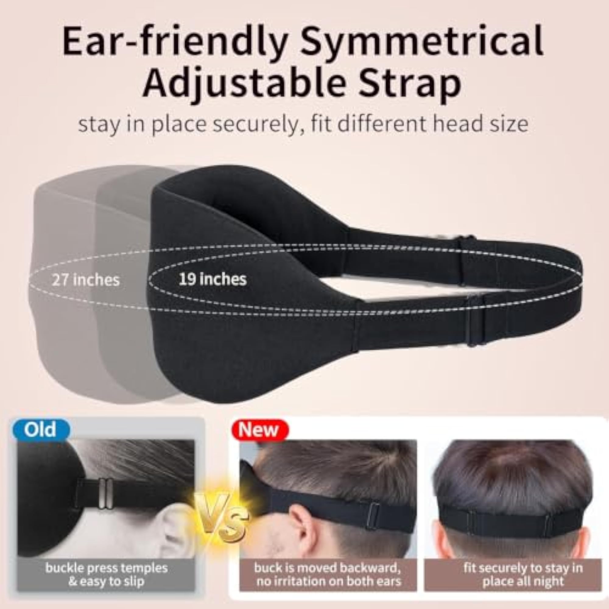 Cooling Gel Sleeping Eye Mask for Relaxation, Adjustable Strap