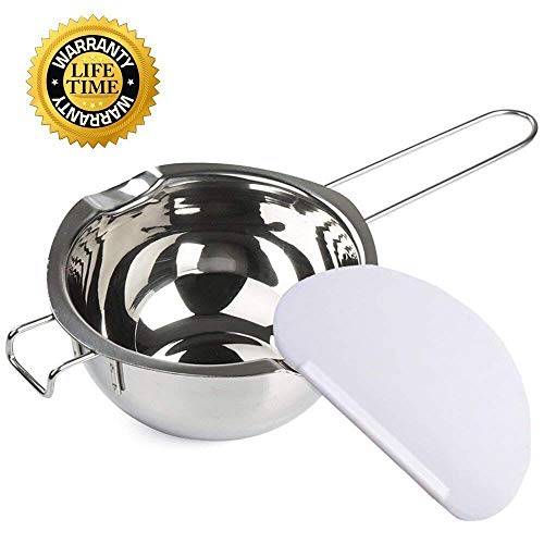 Stainless Steel Double Boiler with Plastic Scraper for Melting Chocolate, Butter, Cheese, Caramel