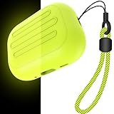 Anti-Lost Case for AirPods Pro 3 one-Piece Design case,Wireless Charging, LED Visible,Lanyard Included. (Fluorescent Yellow)