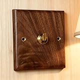 *Buen material: Hecho de madera de nogal negro premium, este interruptor de palanca doble ofrece una durabilidad y robustez excepcionales, asegura que resiste el uso diario a largo plazo.